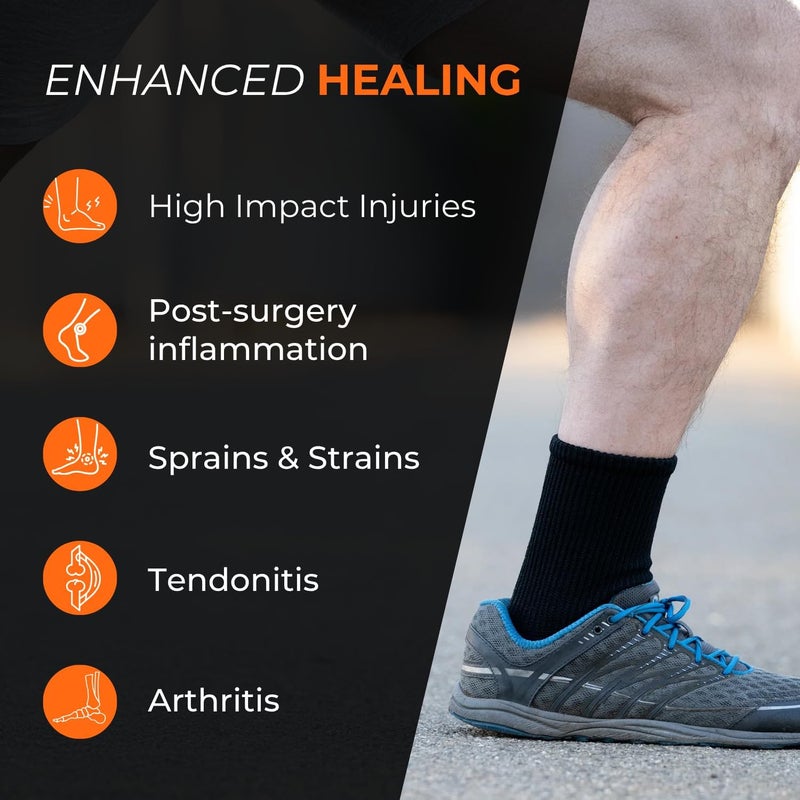 Incrediwear Therapeutic Circulation Socks for Vascular Conditions - Unisex Crew Socks in Grey - Image 5